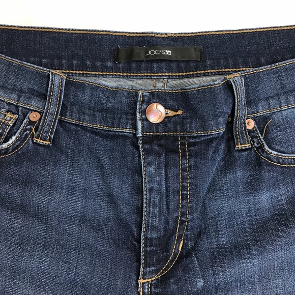 Joe’s Jeans Cutoff Shorts Frayed Dark Wash Stretch - Picture 2 of 7